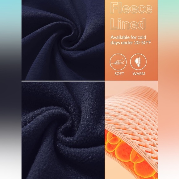 BALEAF Navy Fleece Lined Straight Sweatpants with pockets size small NEW - Picture 6 of 9